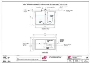 4000L Rainwater Harvesting Technical Drawing