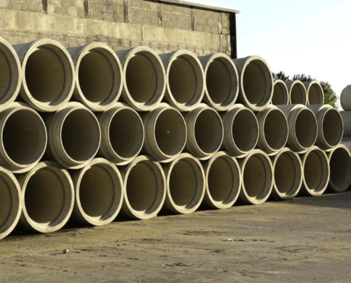 Concrete Pipes at production plant