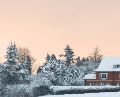 Home with Sewage Treatment system in cold weather